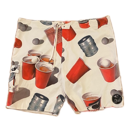 O'Neill Other - Size 44 -O’NEILL -Board-Shorts -BEER PONG -Red Solo Cup! Big/Tall -NEW w/o TAGs!